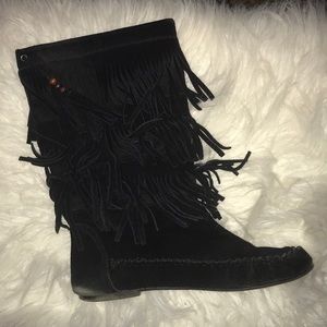 Steve Madden Takoda Black Suede Boots